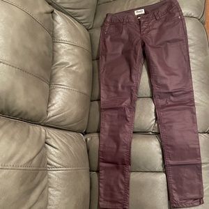 Faux leather pants